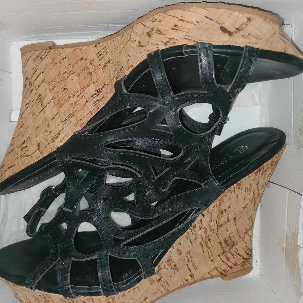 Black Cork Wedges